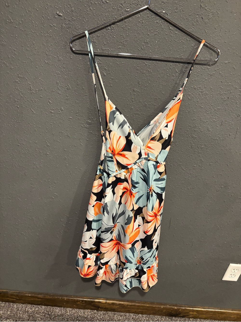 Floral Spaghetti-Strap Slip Dress